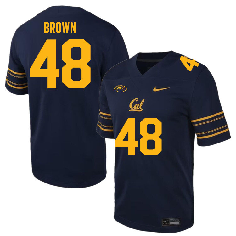 Men #48 Wesley Brown California Golden Bears ACC Conference College Football Jerseys Stitched Sale-N